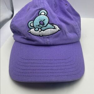 BTS KOYA BT21 purple embroidered ballcap SnapBack adjustable hat Kpop Bangtan